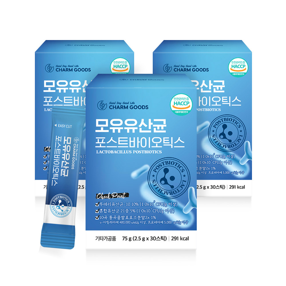 참굿즈 모유유산균 포스트바이오틱스 30스틱 3통