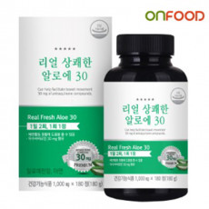 온푸드 리얼 상쾌한 알로에 180정 3개월분 (쿠팡,티몬,위메프 판매금지)